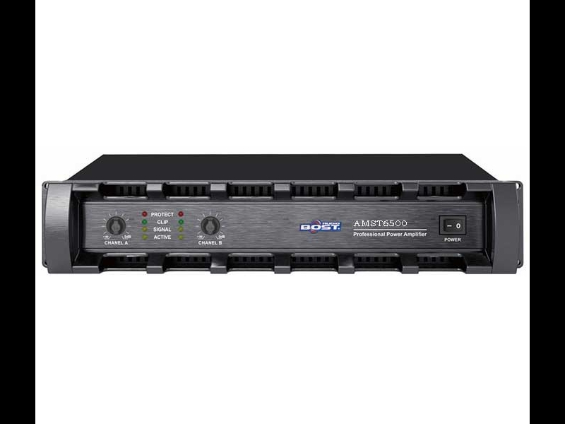 Thiết bị khuếch đại âm tần, có 2 đường tín hiệu vào 650W Bost Audio AMST6500